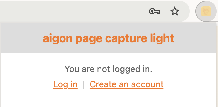 Page Capture login screen