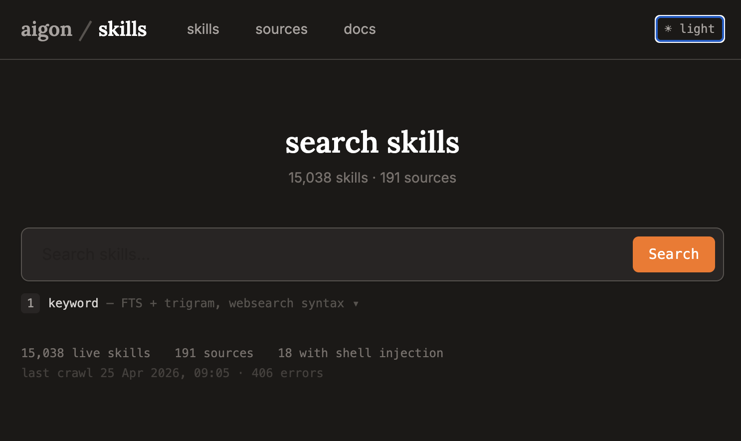 15,000+ Skills Indexed