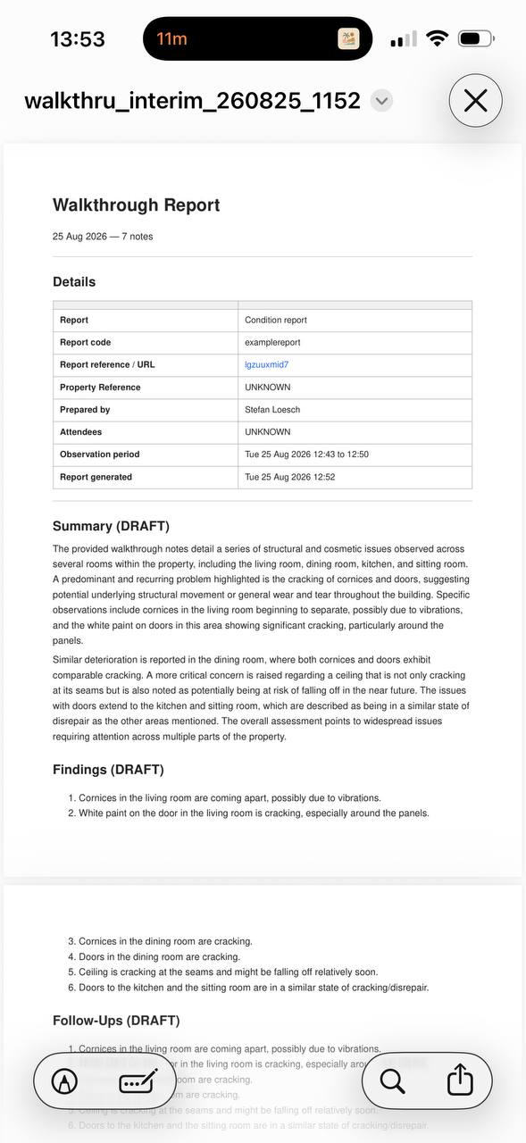 The report PDF